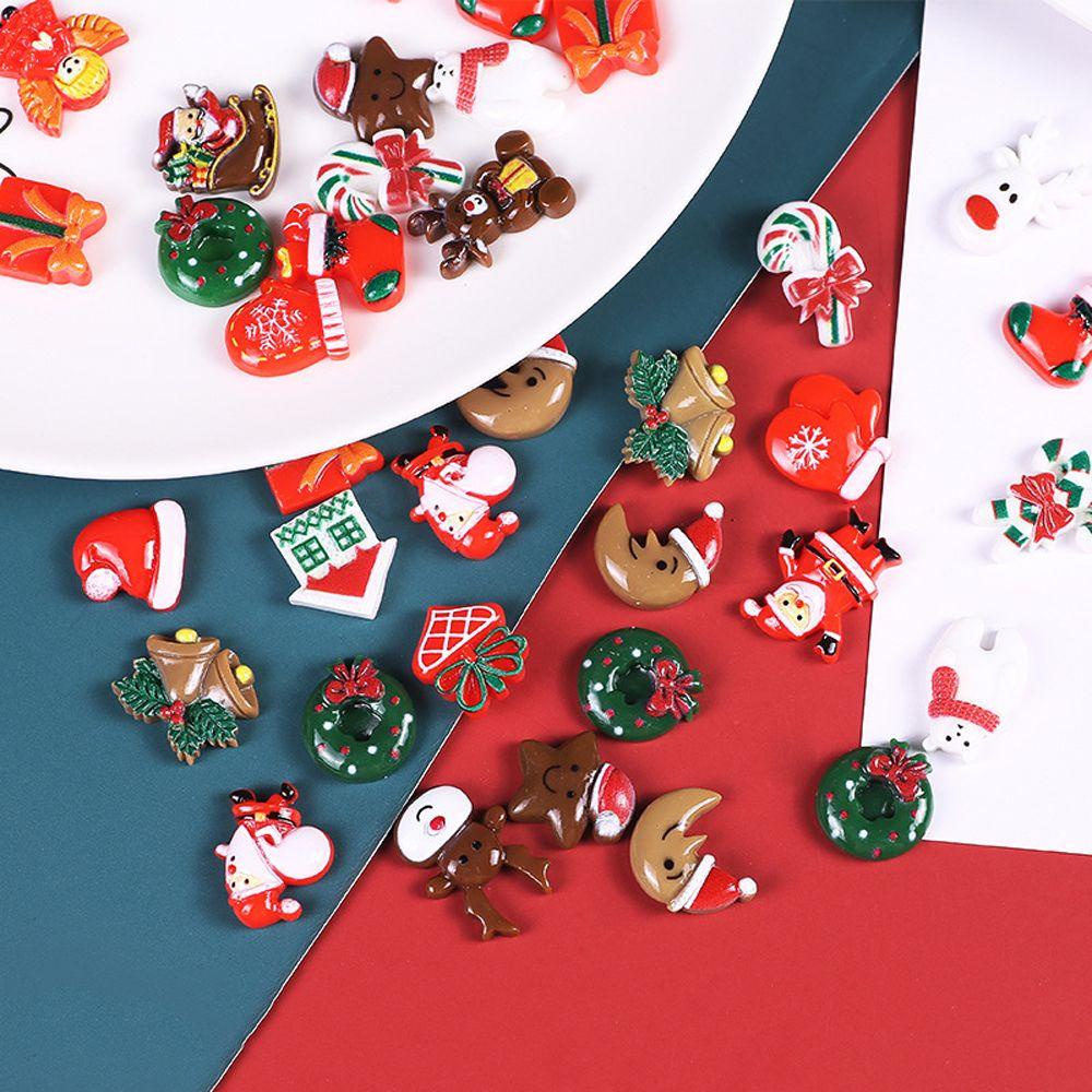 Bộ 20 Phụ Kiện Trang Trí Móng Tay Hình Ông Già Noel 3D DIY
