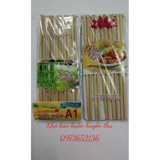 Bộ 10 đôi đũa tre hoa văn cao cấp