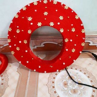 Khăn xếp 30 vòng đính ngọc trai.