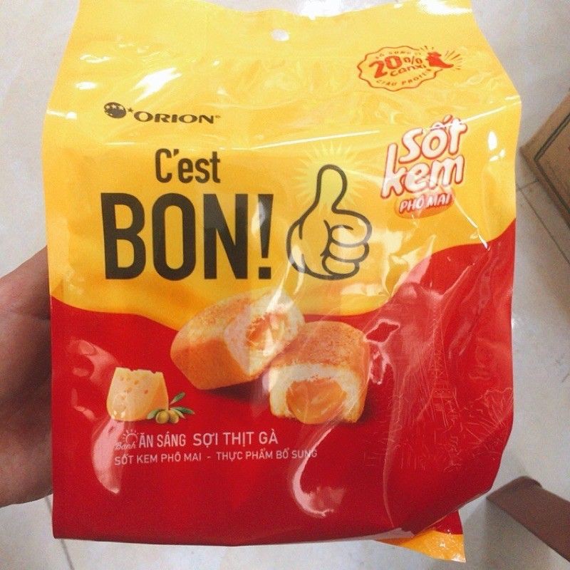 Bánh Bon sốt kem fomai bánh ăn sáng sợi thịt gà