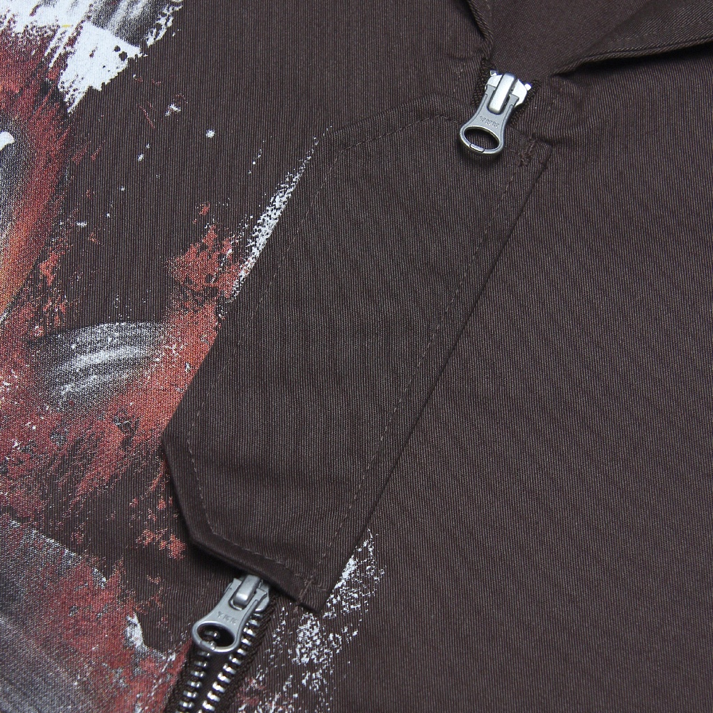 Áo Sơ Mi Khóa Zip Beuter Mocha Boxy Zip Shirt