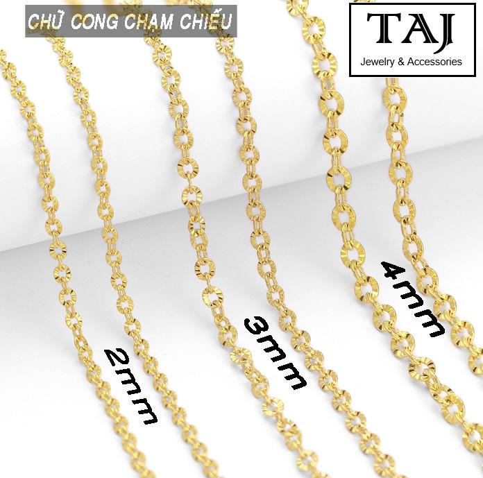 DÂY CHUYỀN CHỮ CONG INOX CHẠM CHIẾU 2MM