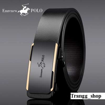 Thắt Lưng Nam Da Bò Cao Cấp Emrenew Polo 2 Lớp Full Hộp Đựng Mặt Khóa Hợp Kim