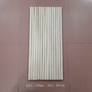 (Hàng Đẹp) Thanh Gỗ Tròn Phi 18mm Gỗ Tần Bì ( Các Kích Cỡ )