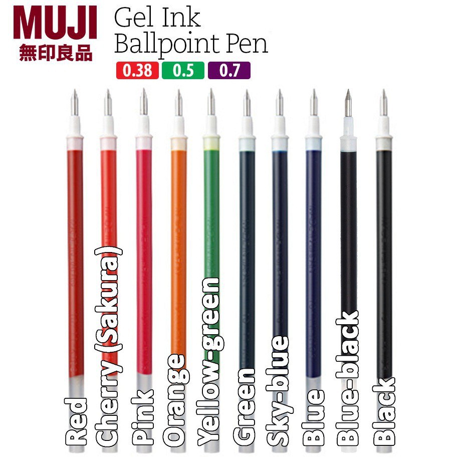 Ngòi  Thay Thế Bút Bi Gel Muji