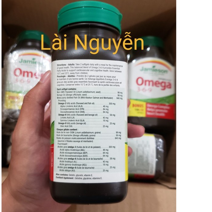 Dầu cá Omega-3-6-9 Protect Jamieson 200 viên và 280 viên