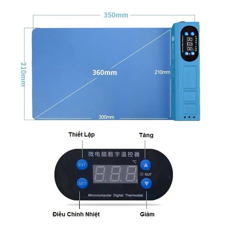 Thảm gia nhiệt hỗ trợ tháo màn hình iPad - Điện Thoại - Máy tính bảng