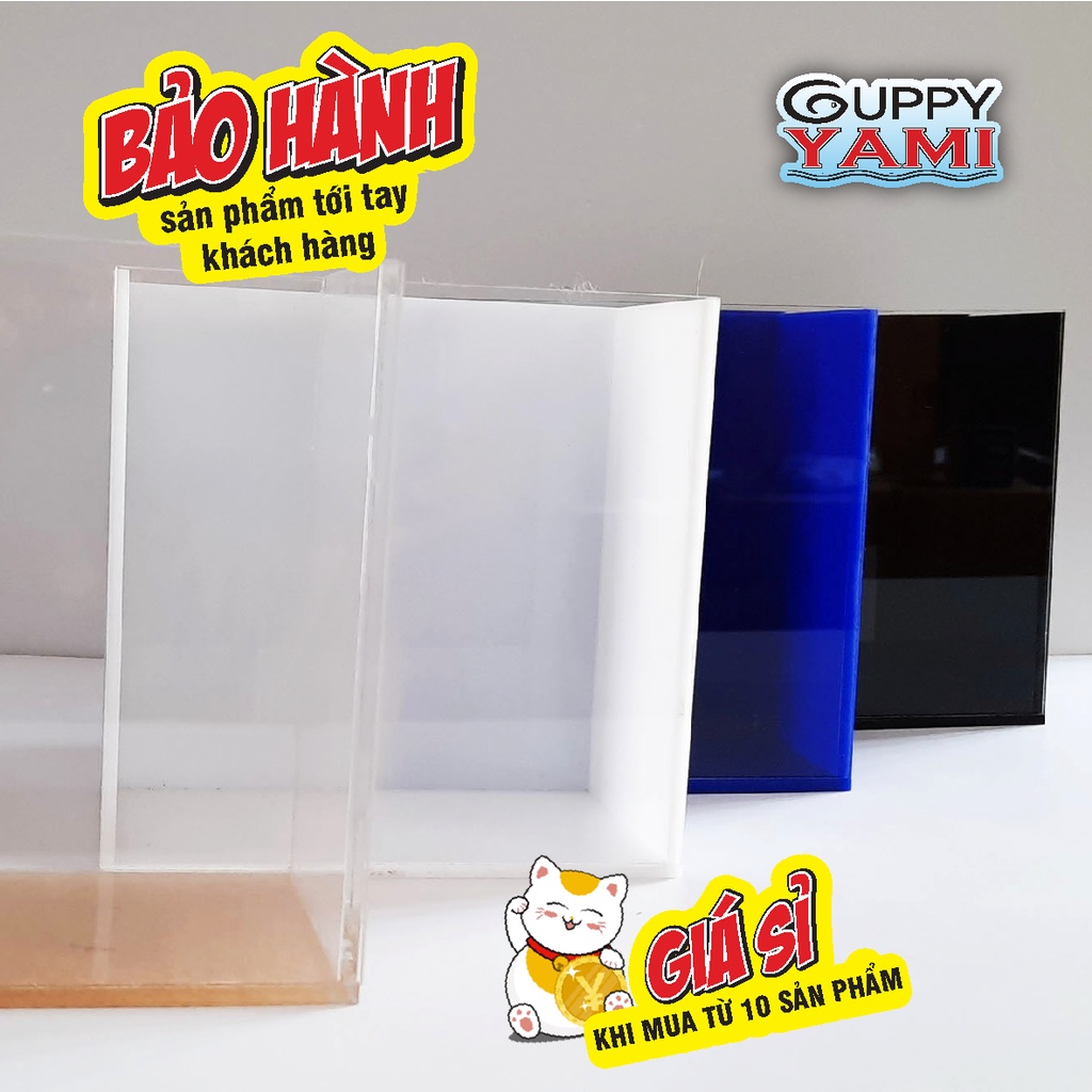 Hồ Show cá - Bể Show cá Guppy - Keo Show cá Betta in tên theo yêu cầu, giá tại xưởng, kích thước 15x8x15cm