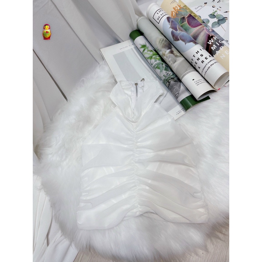 áo yếm lưới 2 lớp dây kéo lưng sexy tôn dáng