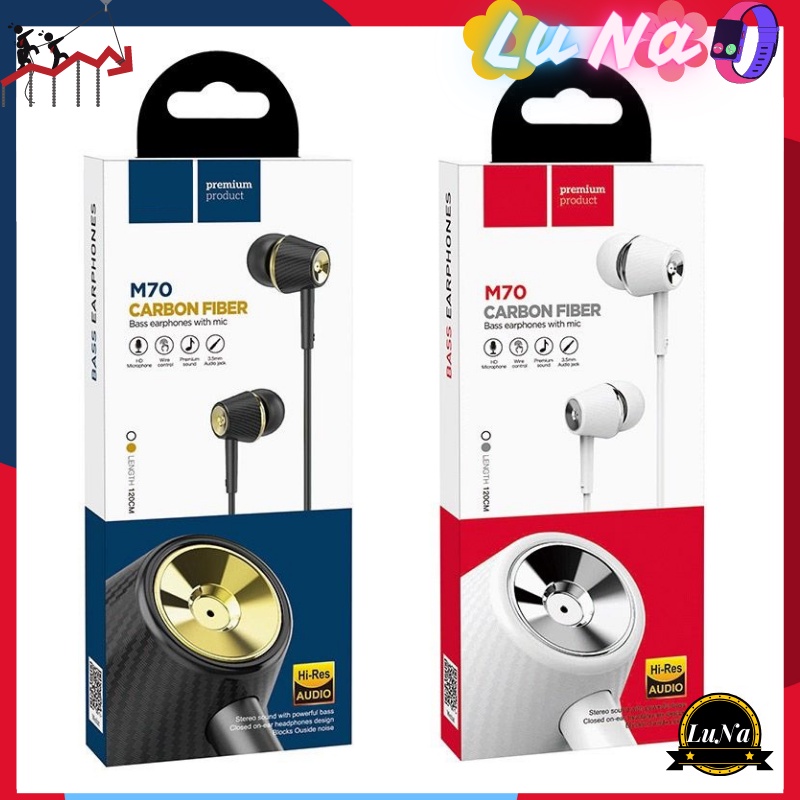 Tai Nghe Nhét Tai Có Dây Chính Hãng M70 3.5mm Gaming Chống Ồn Bảo Hành 1 Tháng 1 Đổi 1