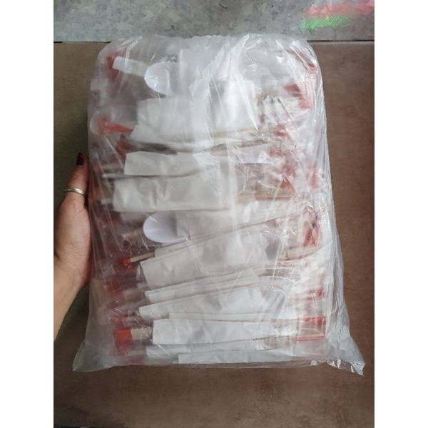 Combo 100 Bộ Đũa + muỗng + giấy + tăm. Có combo THEO YÊU CẦU