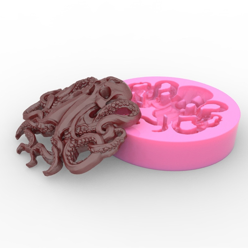 Khuôn silicone tạo hình đầu lâu/bạch tuộc trang trí tiệc cưới/sinh nhật