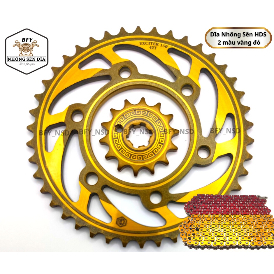 Nhông sên dĩa Exciter 150 - nhông sên dĩa - nhông sên dĩa exciter150 - nhông sên dĩa ex 150 - Ex 150 - Exciter 150 - BFY