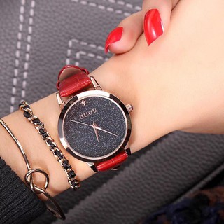 Đồng hồ nữ cao cấp GUOU 8171G-"Vì sao đưa anh tới" dây da đỏ