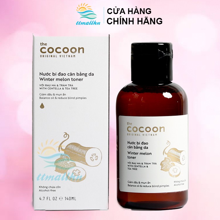 Nước bí đao cân bằng da (Winter melon toner) Cocoon 140ml