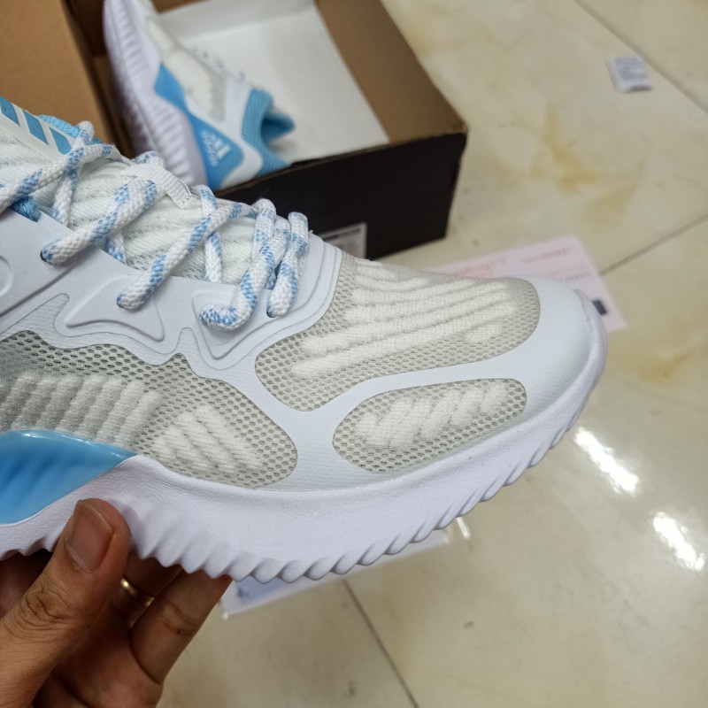 Giày Chạy Bộ Alphabounce Trắng Xanh Biển Nam Nữ Cao Cấp