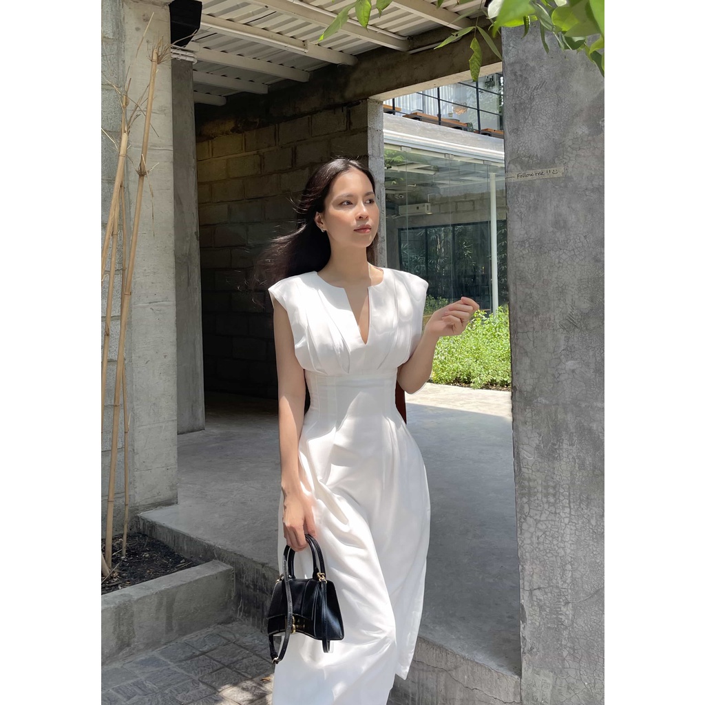 Đầm Xếp Ly Ngực Dáng Xoè Dài Hẹn Hò Dự Tiệc