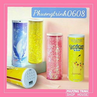 Hộp đựng bứt hình trụ khoá mật khẩu dễ thương cho bé