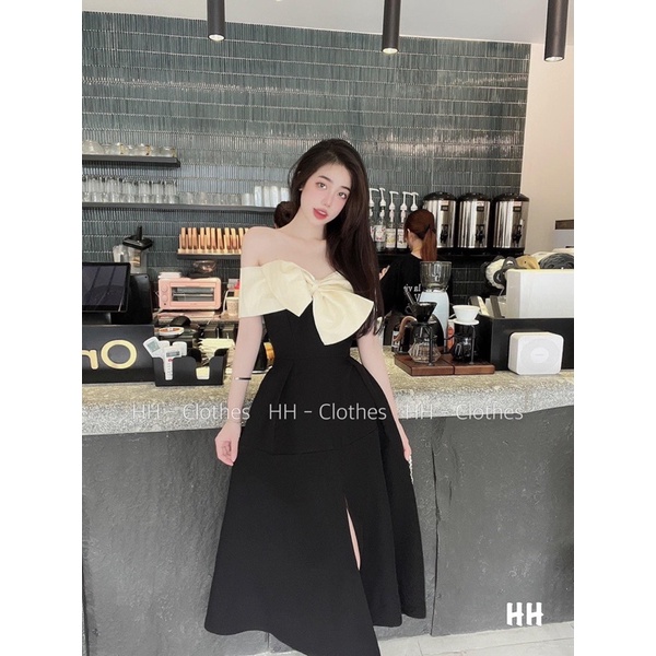 Đầm Nơ Vai Tiệc chất tác ta