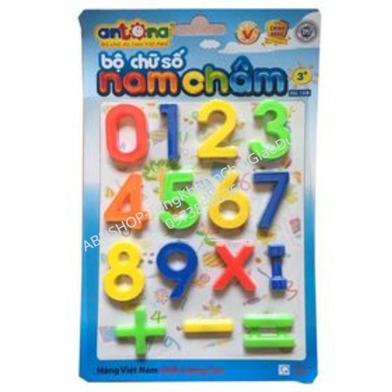 Đồ dùng học tập FREESHIP Bộ chữ số NAM CHÂM chính hãng, Mua combo được giảm thêm 20%[do choi tre em]1