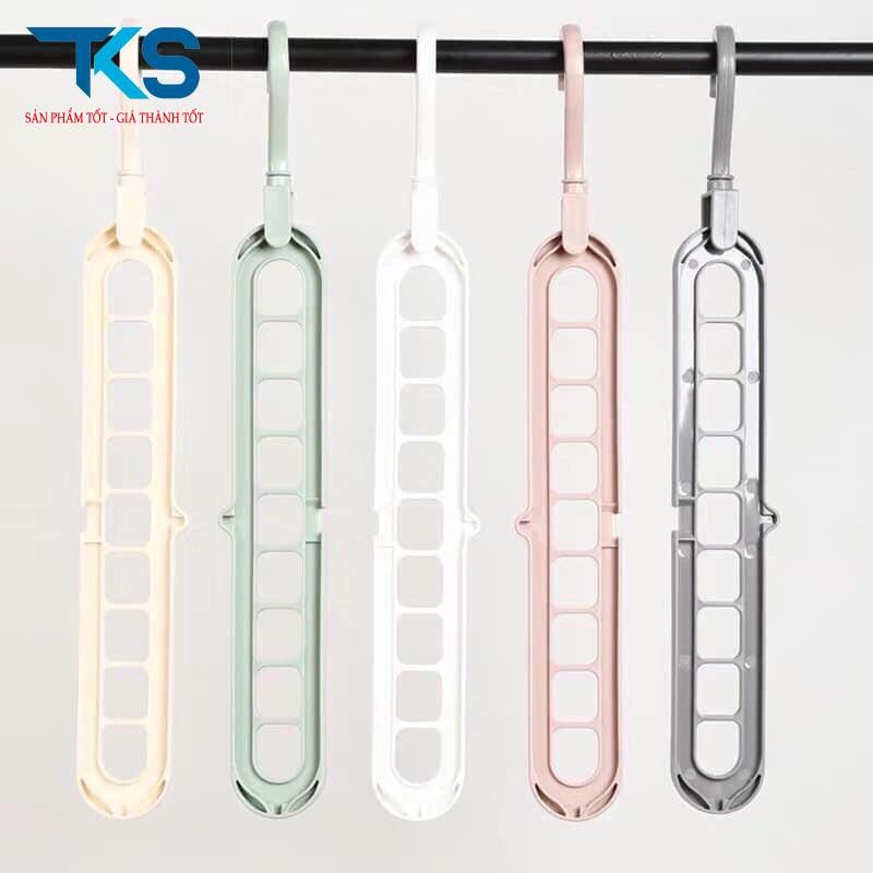 Móc treo quần áo đa năng tiết kiệm diện tích 9 lỗ