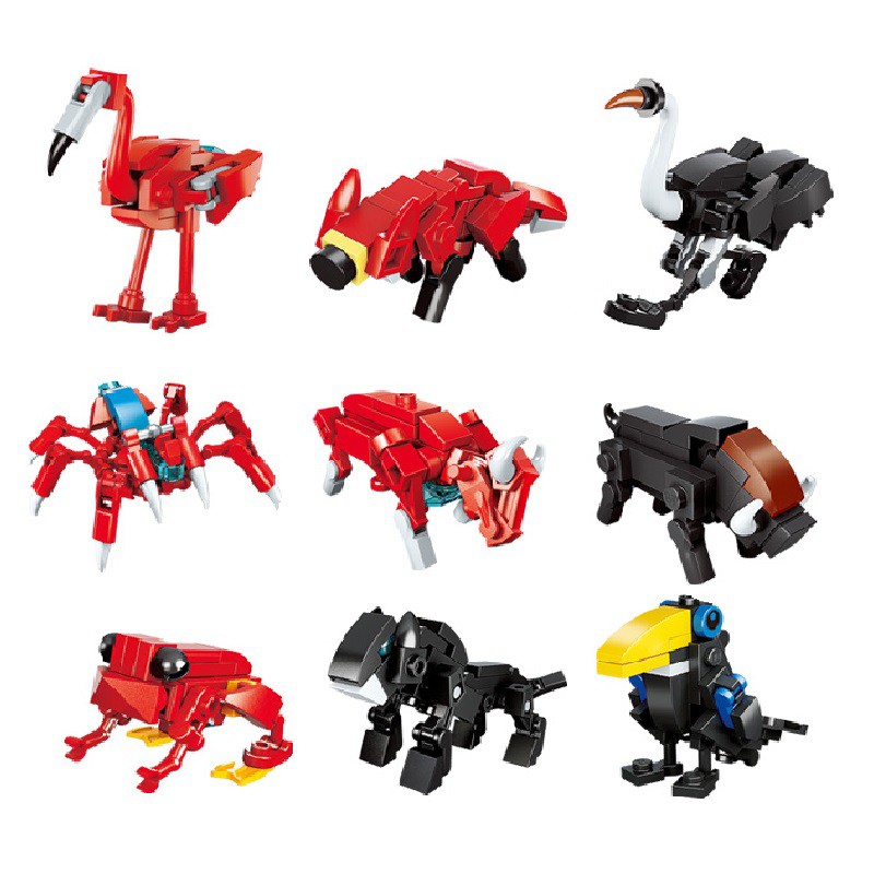 Combo 10 hộp đồ chơi xếp hình lego thương hiệu QMAN - Xe các loại