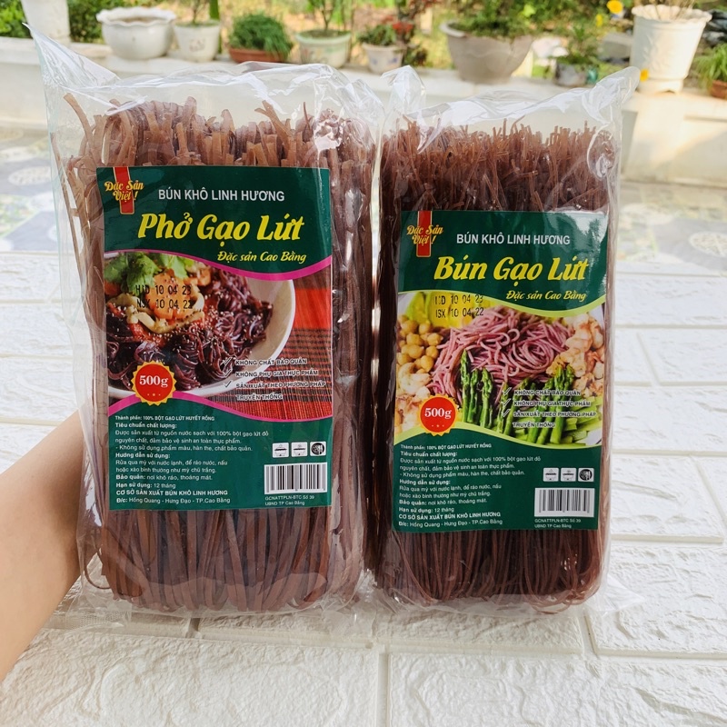 BÚN/PHỞ GẠO LỨT ĐEN LINH HƯƠNG GÓI 500G