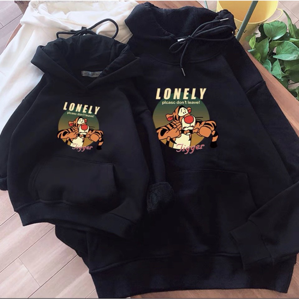 Áo hoodie CONXINH form rộng nỉ trẻ em Tiger Lonely,thời trang thu đông dành cho trẻ em từ 4 đến 10 tuổi