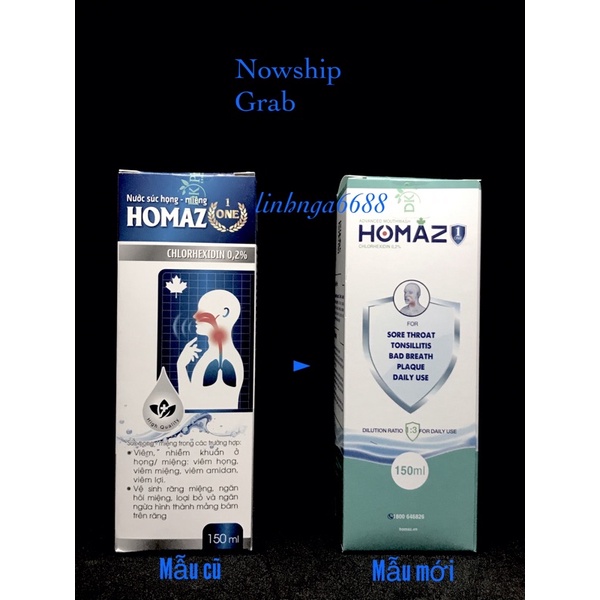 Nước súc họng, miệng HOMAZ ONE 150ml