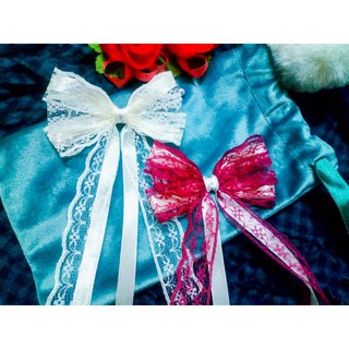 Dây buộc tóc đính nơ ren phong cách cổ trang Trung quốc l HANDMADE l N11