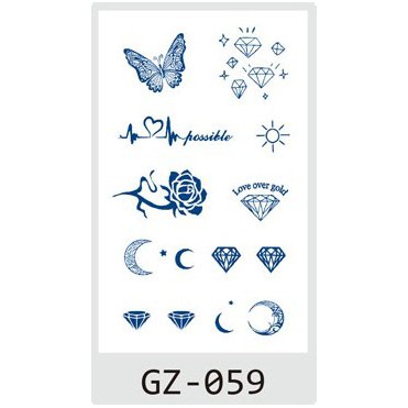 Xăm Dán Mực Henna Không Cần Khuôn LEO TATTOO GZ055-072 (18x11cm)