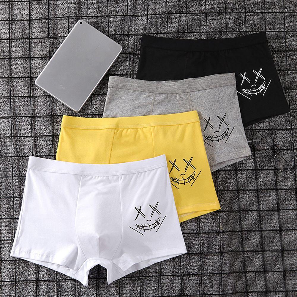 Quần Lót Boxer Không Đường May Lưng Vừa Màu Trơn Thoáng Khí Thoải Mái Dễ Thương Cho Nam