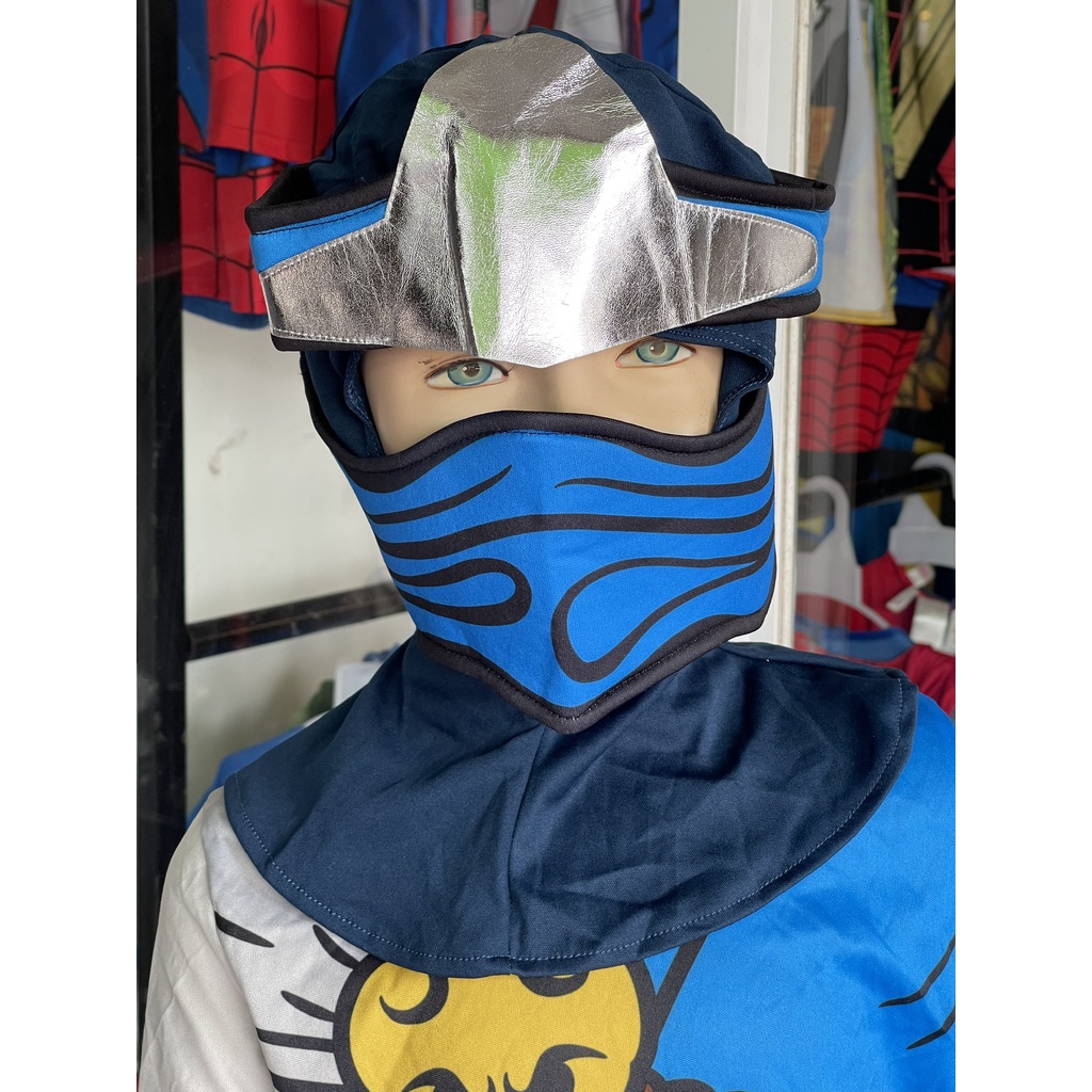 Trang Phục Hóa Trang Ninja Go Cao Cấp Cho Bé Trai Kèm Mặt Nạ Trùm