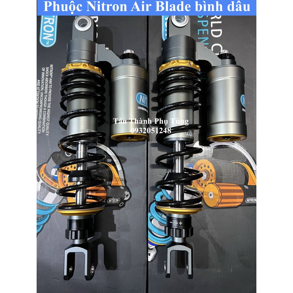 Phuộc Nitron Air Blade có bình dầu chính hãng Việt Nam, BH 12 tháng