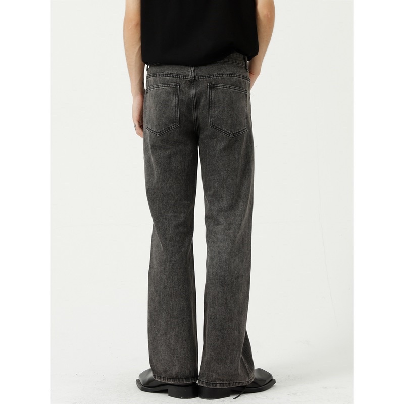 Quần jeans nam ống loe basic