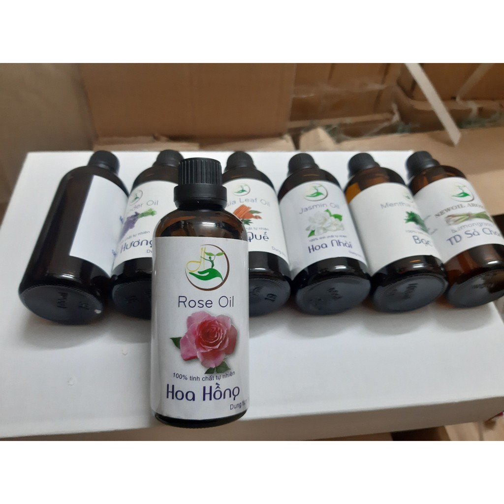 Tinh dầu xông sả chanh, quế, hoa hồng, oải hương, bạc hà chai 100ml