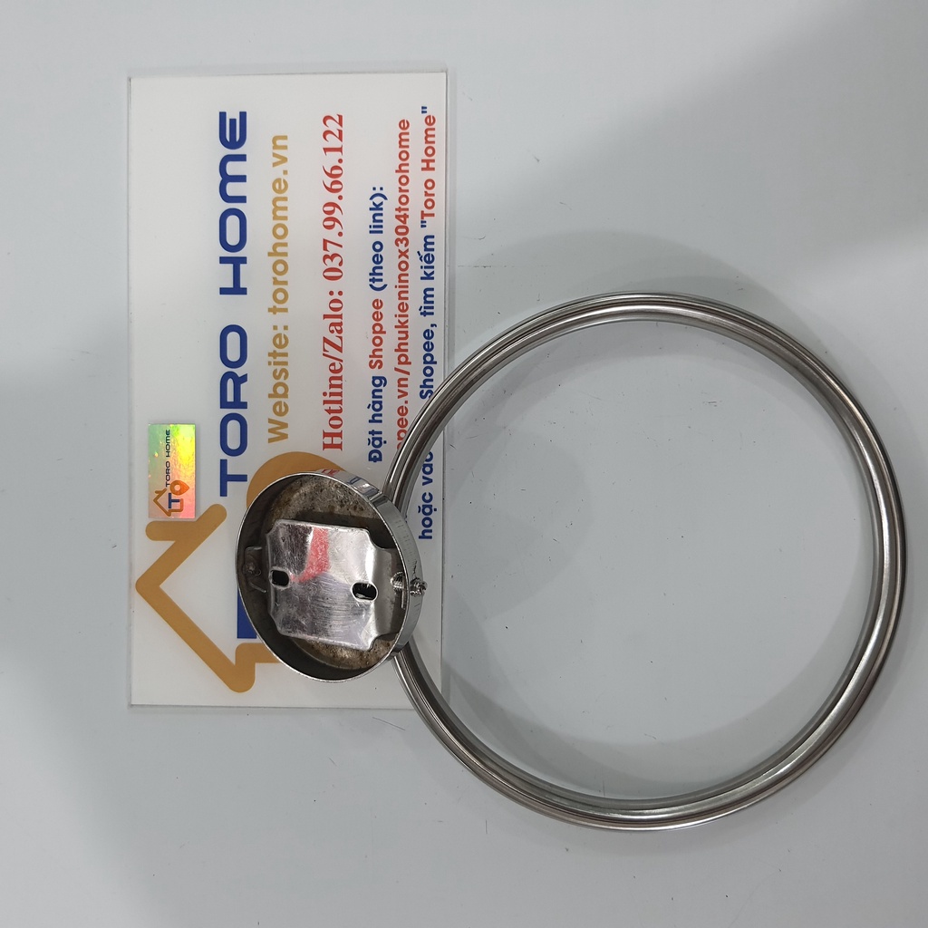 Vòng treo khăn inox 304 MV-667T Toro Home, Cam kết chất liệu inox Chuẩn 304