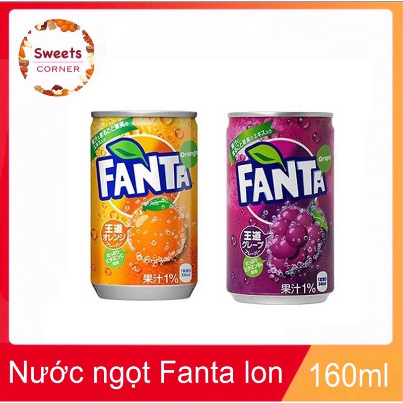 Nước ngọt Fanta lon 160ml/500ml (2 loại)