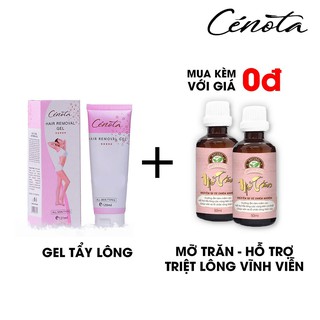Combo tẩy lông vĩnh viễn Kem Tẩy Lông Cenota và Mỡ Trăn Cenota CHÍNH HÃNG