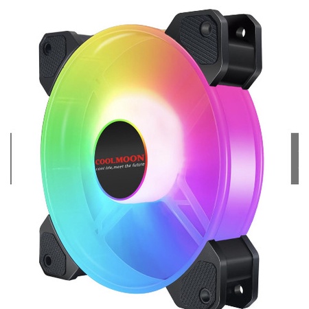 Quạt Tản Nhiệt, Fan Case Coolmoon M1,V1,Y1,Y2 Led RGB, Quạt Làm Mát Máy Tính