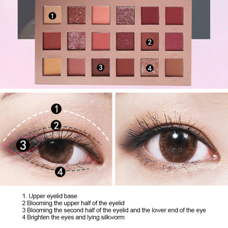 [Hàng mới về] 18 Colors Bảng Phấn Mắt Nhũ Moji Nude For Party Hàng Nội Địa Trung | BigBuy360 - bigbuy360.vn