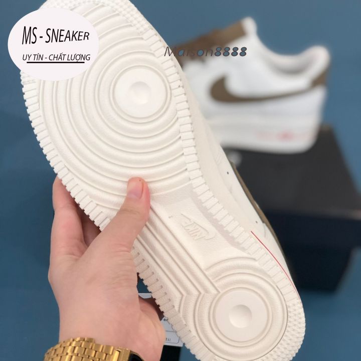 giày af1 vệt nâu [MS-SNEAKER], giày thể thao air foce tích nâu hàng cao cấp full size nam nữ.