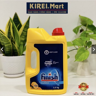 Bột rửa bát Finish Classic 2.5kg, Hương Chanh ( Mới 2021 ) - Chính Hãng