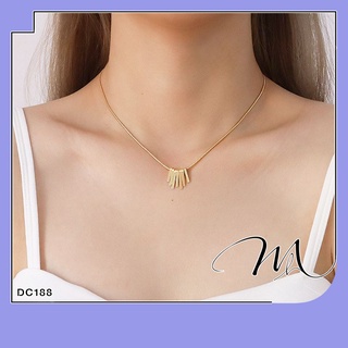 Dây chuyền nữ Titan dây mì mặt thanh dài tua rua - Măng's House DC188