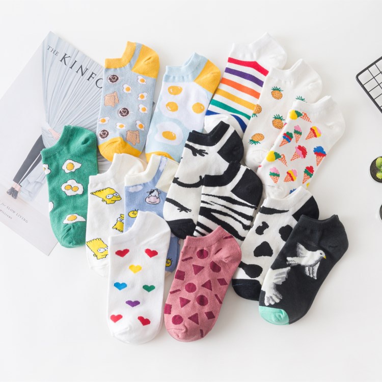 Tất vớ ngắn hình trứng ốp la, quả thơm dễ thương