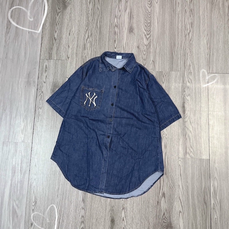 FREESHIP sét bộ áo jean bò thêu trữ kèm quần ngố sịn sò sang chảnh