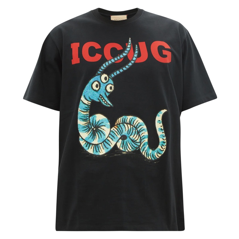Áo Thun Ngắn Tay In Hình Động Vật Gucci Cá Tính Cho Nam