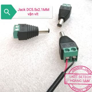 Jack cắm nguồn chân nguồn DC 5.5x2.1mm loại cài dây vặn vít