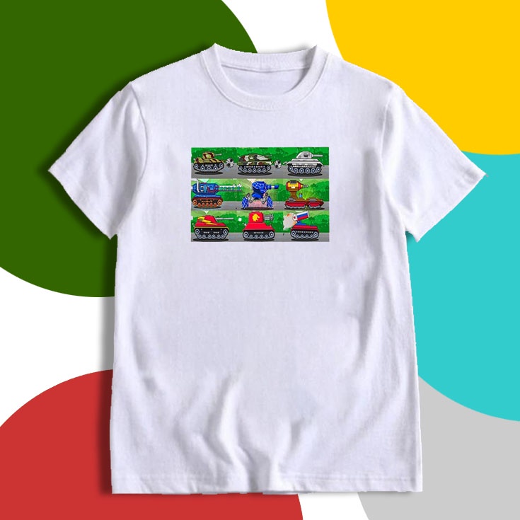 Áo Xe Tăng - BST Mẫu áo thun in hình xe tăng hoạt hình đại chiến - món quà ý nghĩa cho bé