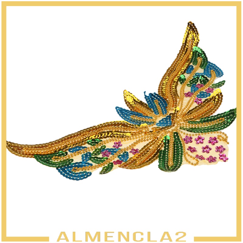 [ALMENCLA2] DIY Paillette Sequin Butterfly Embroidery Applique Patch Iron/Sew On Clothes